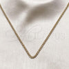 Oro Laminado Basic Necklace, Gold Filled Style Miami Cuban Design, Diamond Cutting Finish, Golden Finish, 04.63.1424.24