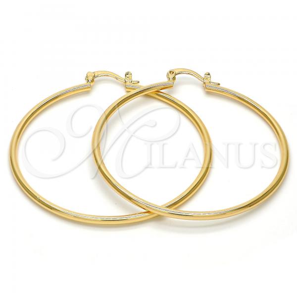 Oro Laminado Medium Hoop, Gold Filled Style Polished, Golden Finish, 5.134.007.45