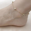 Oro Laminado Basic Anklet, Gold Filled Style Ball Design, Polished, Golden Finish, 04.213.0261.09