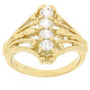 Oro Laminado Multi Stone Ring, Gold Filled Style with White Cubic Zirconia, Polished, Golden Finish, 5.167.014.08 (Size 8)