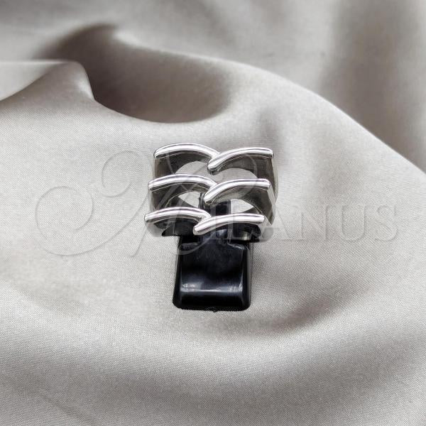 Stainless Steel Elegant Ring, Polished, Steel Finish, 01.63.0629.09