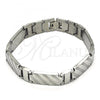 Stainless Steel Solid Bracelet, Polished, Steel Finish, 03.114.0330.08