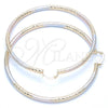 Oro Laminado Extra Large Hoop, Gold Filled Style Diamond Cutting Finish, Tricolor, 5.138.001.1.80