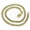 Oro Laminado Basic Anklet, Gold Filled Style Bismark Design, Polished, Golden Finish, 04.213.0262.10