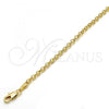 Oro Laminado Basic Necklace, Gold Filled Style Rolo Design, Polished, Golden Finish, 5.223.021.20