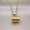 Oro Laminado Pendant Necklace, Gold Filled Style Polished, Golden Finish, 04.342.0060.18