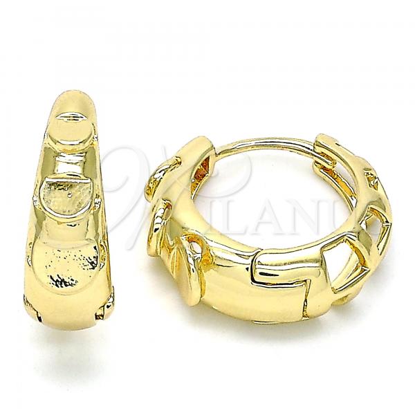 Oro Laminado Huggie Hoop, Gold Filled Style Polished, Golden Finish, 02.195.0115.20