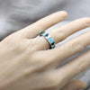 Stainless Steel Mens Ring, Blue Resin Finish, Steel Finish, 01.63.0702.14