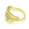 Oro Laminado Multi Stone Ring, Gold Filled Style with Garnet and White Cubic Zirconia, Polished, Golden Finish, 01.185.0019.11