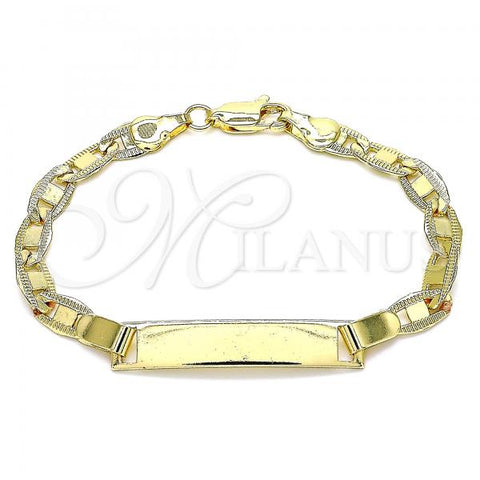 Oro Laminado ID Bracelet, Gold Filled Style Polished, Golden Finish, 03.63.2221.06