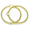 Oro Laminado Extra Large Hoop, Gold Filled Style Matte Finish, Golden Finish, 02.170.0232.70