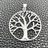 Sterling Silver Fancy Pendant, Tree Design, Polished, Silver Finish, 05.392.0057