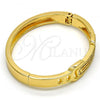 Gold Tone Individual Bangle, with White Crystal, Polished, Golden Finish, 07.252.0011.05.GT (13 MM Thickness, Size 5 - 2.50 Diameter)