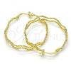 Oro Laminado Medium Hoop, Gold Filled Style Diamond Cutting Finish, Golden Finish, 02.168.0048.35