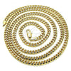 Oro Laminado Basic Necklace, Gold Filled Style Miami Cuban Design, Polished, Golden Finish, 5.223.012.30