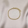 Oro Laminado Fancy Bracelet, Gold Filled Style Ball Design, Polished, Golden Finish, 04.341.0107.07
