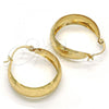 Oro Laminado Medium Hoop, Gold Filled Style Matte Finish, Golden Finish, 02.106.0006.30