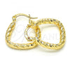 Oro Laminado Small Hoop, Gold Filled Style Diamond Cutting Finish, Golden Finish, 02.170.0212.15