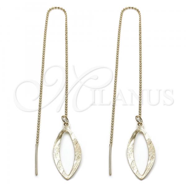 Oro Laminado Threader Earring, Gold Filled Style Golden Finish, 5.116.012