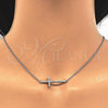 Sterling Silver Pendant Necklace, Cross Design, with White Cubic Zirconia, Polished, Rhodium Finish, 04.336.0054.16