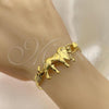 Oro Laminado Individual Bangle, Gold Filled Style Lion Design, Polished, Golden Finish, 07.185.0004.1.04 (05 MM Thickness, Size 4 - 2.25 Diameter)