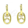 Oro Laminado Huggie Hoop, Gold Filled Style Polished, Golden Finish, 02.341.0050.12