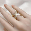 Oro Laminado Elegant Ring, Gold Filled Style Polished, Golden Finish, 01.60.0018