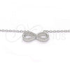 Sterling Silver Pendant Necklace, Infinite Design, with White Cubic Zirconia, Polished, Rhodium Finish, 04.336.0035.16