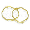 Oro Laminado Medium Hoop, Gold Filled Style Diamond Cutting Finish, Golden Finish, 02.168.0047.35