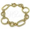 Oro Laminado Fancy Bracelet, Gold Filled Style Diamond Cutting Finish, Golden Finish, 03.415.0019.08