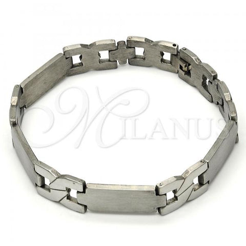 Stainless Steel Solid Bracelet, Polished, Steel Finish, 03.114.0226.09