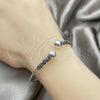 Sterling Silver Individual Bangle, Ball Design, Polished, Silver Finish, 07.409.0009