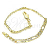 Oro Laminado Basic Bracelet, Gold Filled Style Figaro Design, Polished, Golden Finish, 04.213.0142.08