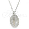 Sterling Silver Pendant Necklace, with White Cubic Zirconia, Polished, Rhodium Finish, 04.336.0172.16