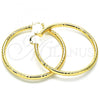 Oro Laminado Large Hoop, Gold Filled Style Hollow Design, Polished, Golden Finish, 02.170.0262.60