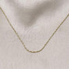 Oro Laminado Basic Necklace, Gold Filled Style Diamond Cutting Finish, Golden Finish, 04.341.0130.20