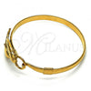 Oro Laminado Individual Bangle, Gold Filled Style Dolphin Design, Polished, Golden Finish, 07.192.0020.1.04 (05 MM Thickness, Size 4 - 2.25 Diameter)