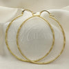 Oro Laminado Large Hoop, Gold Filled Style Diamond Cutting Finish, Golden Finish, 02.168.0039.60