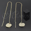 Oro Laminado Threader Earring, Gold Filled Style Golden Finish, 5.119.010