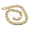 Oro Laminado Basic Bracelet, Gold Filled Style Mariner Design, Polished, Golden Finish, 5.222.024.08