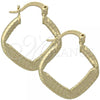 Oro Laminado Medium Hoop, Gold Filled Style Diamond Cutting Finish, Golden Finish, 02.63.0982