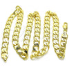 Oro Laminado Basic Necklace, Gold Filled Style Curb Design, Polished, Golden Finish, 5.222.001.22