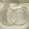 Oro Laminado Extra Large Hoop, Gold Filled Style Diamond Cutting Finish, Golden Finish, 02.213.0240.70