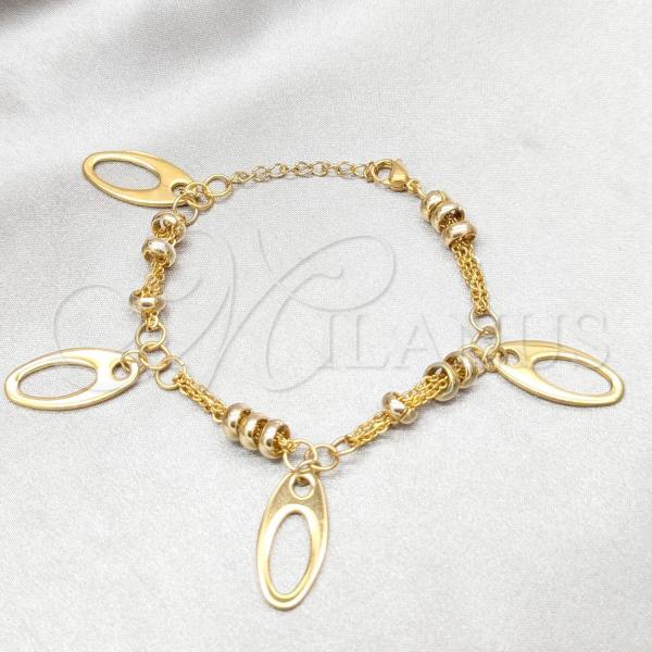 Stainless Steel Fancy Bracelet, Polished, Golden Finish, 03.63.22996.07