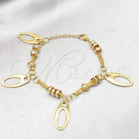 Stainless Steel Fancy Bracelet, Polished, Golden Finish, 03.63.22996.07