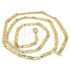 Oro Laminado Basic Necklace, Gold Filled Style Mariner Design, Polished, Golden Finish, 04.213.0134.20