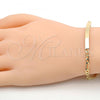 Oro Laminado ID Bracelet, Gold Filled Style Polished, Golden Finish, 03.168.0017.08