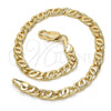 Oro Laminado Basic Bracelet, Gold Filled Style Polished, Golden Finish, 04.63.1363.08