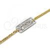 Oro Laminado Fancy Bracelet, Gold Filled Style Tree Design, Polished, Two Tone, 03.63.1838.08