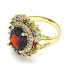 Oro Laminado Multi Stone Ring, Gold Filled Style with Multicolor Cubic Zirconia, Polished, Golden Finish, 01.346.0021.1.07